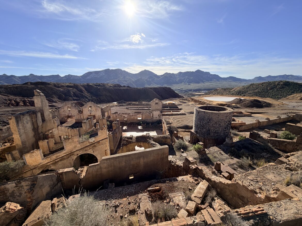 Mijnlandschap en ruïnes bij Mazarrón